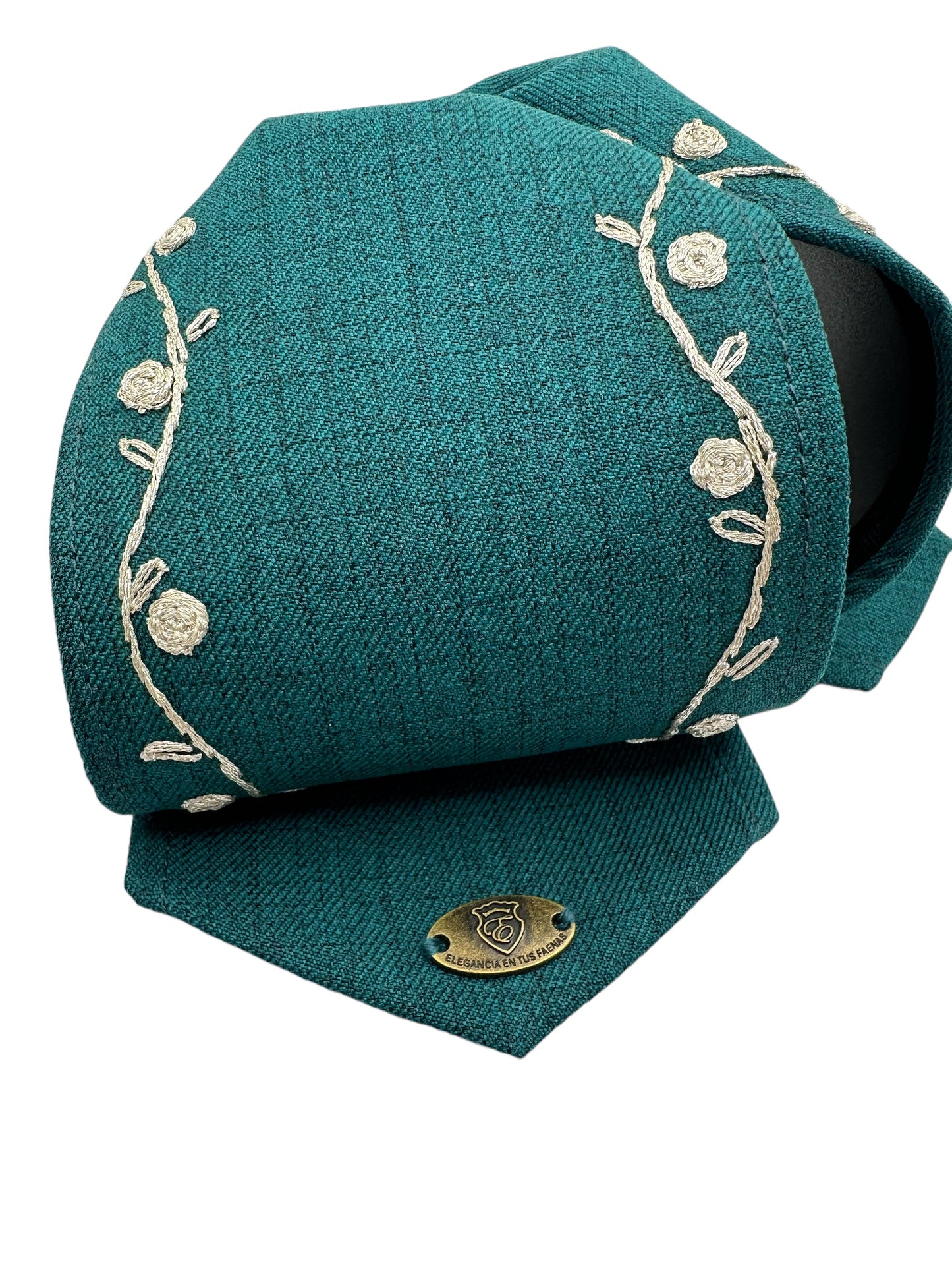 Emporio Charro Moño Jade- Estilo bordado de Plata