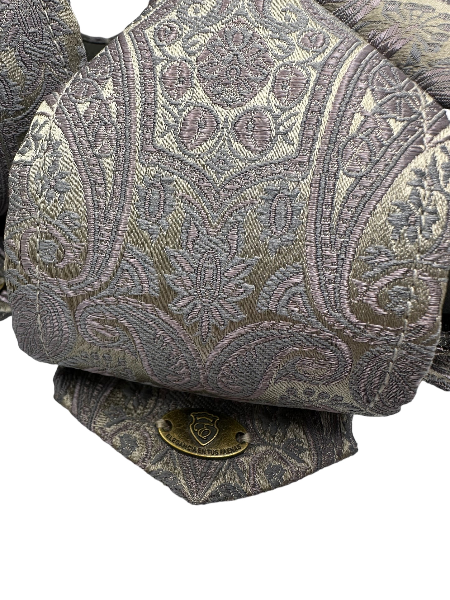 Emporio Charro Conjunto de Moños Diamante Color Gris