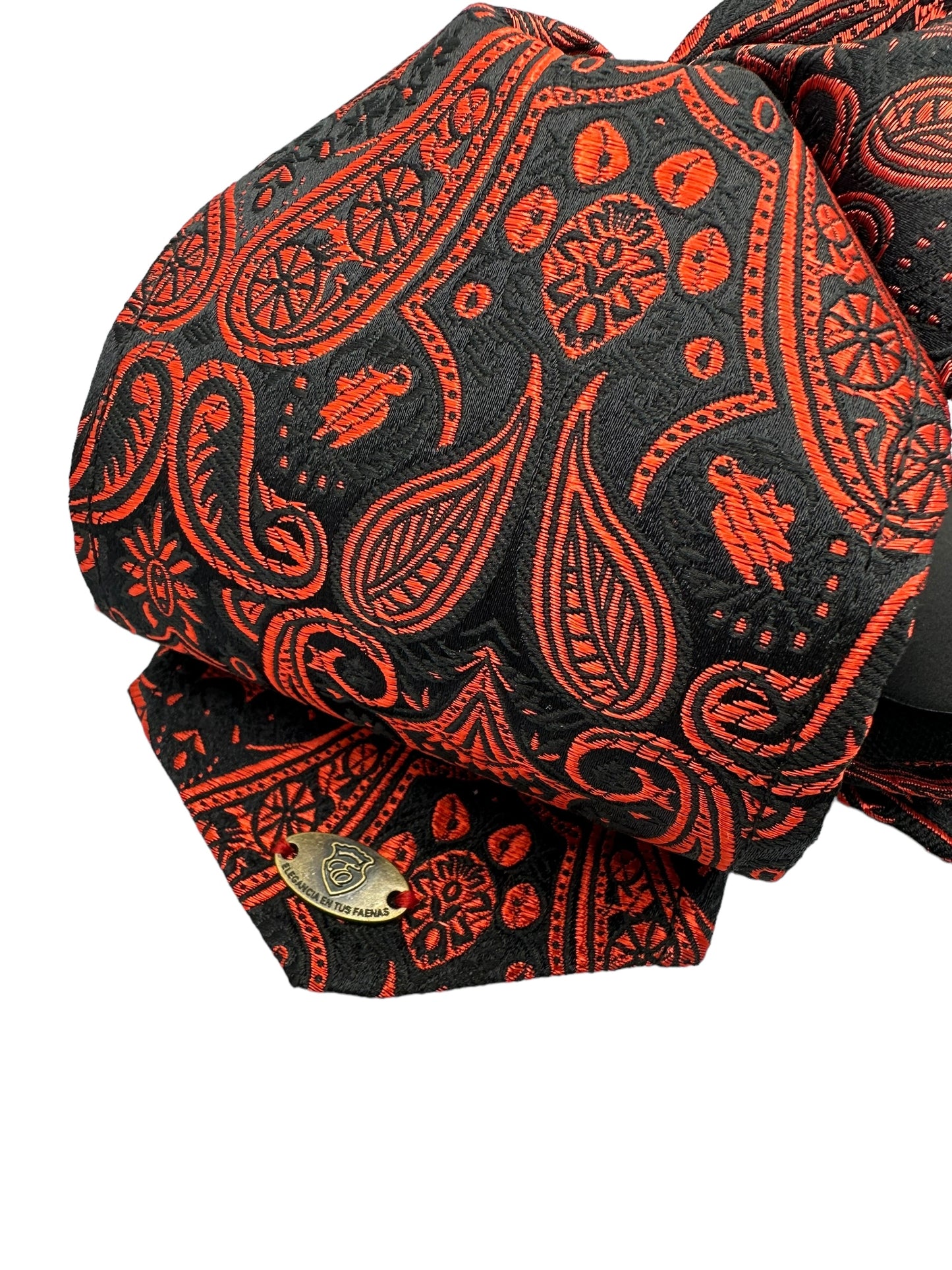 Emporio Charro Moño Rojo/Negro- Estilo Diamante