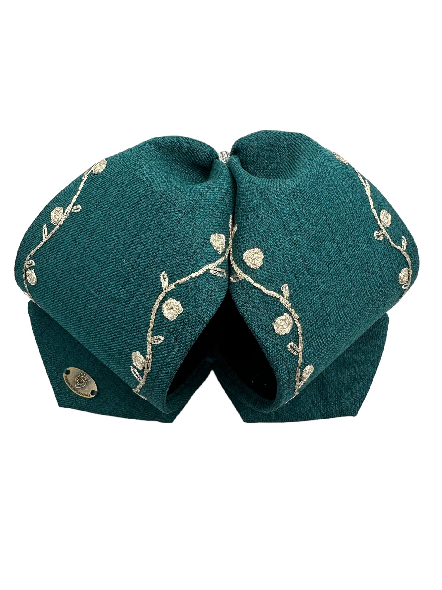 Emporio Charro Moño Jade- Estilo bordado de Plata